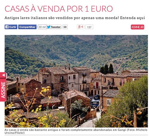 Casas a 1 Euro na Itália – Pior Que Telexfree