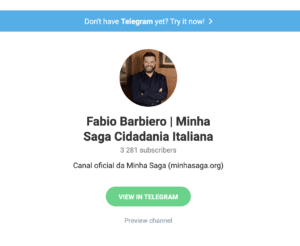 Canal da Minha Saga no Telegram